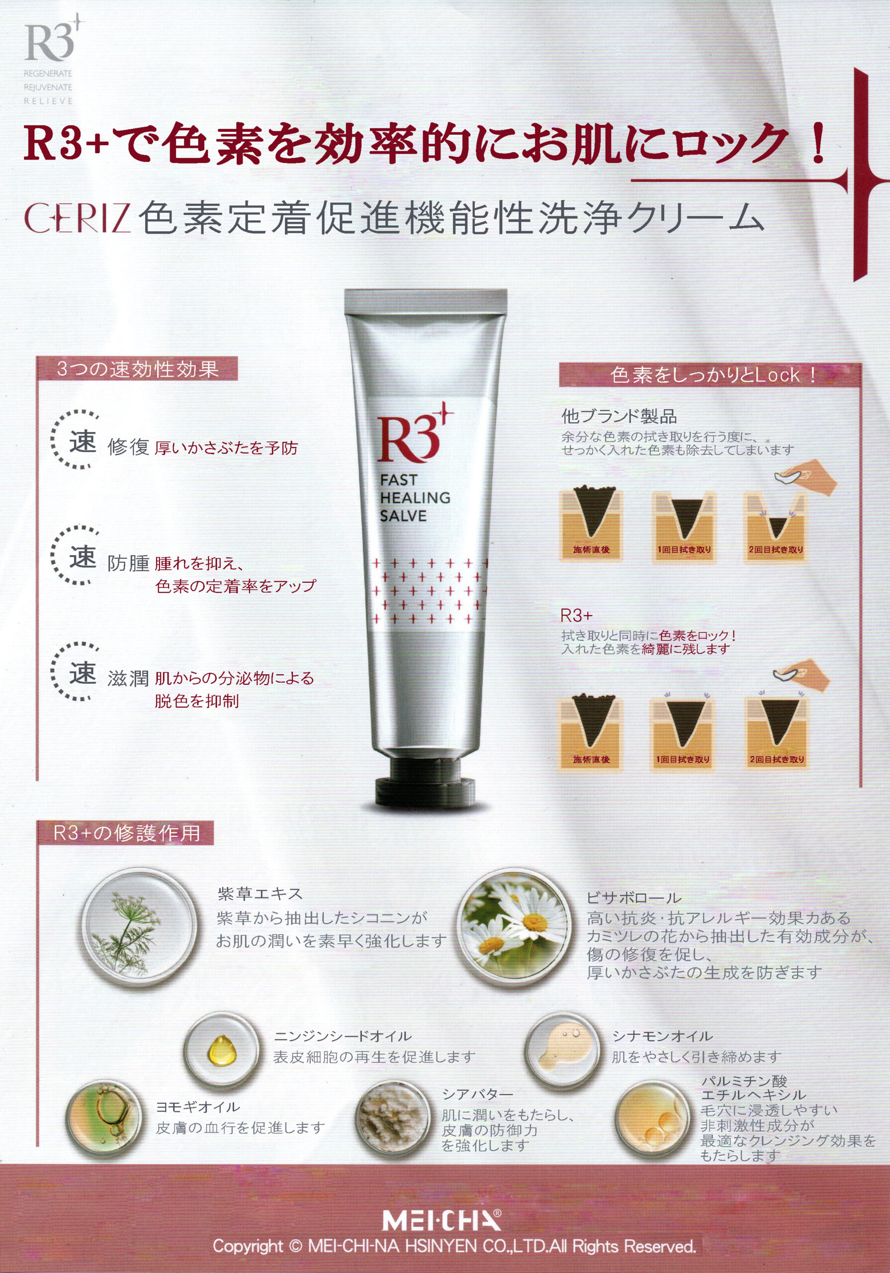 高機能クリーム メイチャ CERIZ R3+ FAST HEALING SALVE(10P)